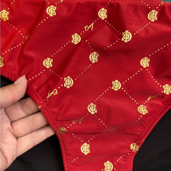Rare Coogi Swimsuit Dark Red and Gold Bikini Set NWOT - Picture 2 of 6